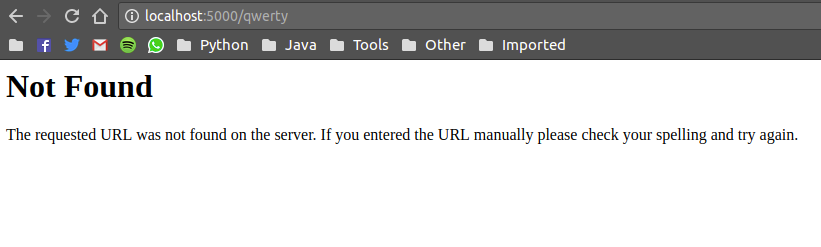 Web page not found